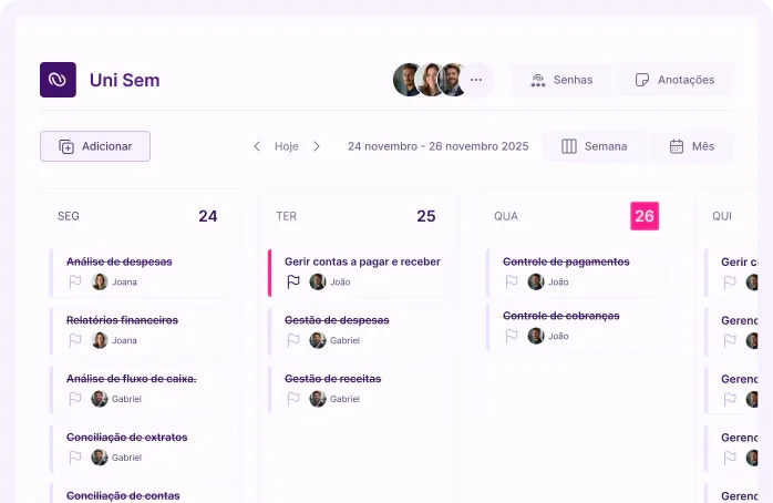 Calendário da Operação