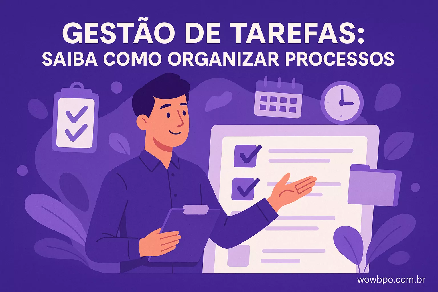 Checklist de tarefas organizadas