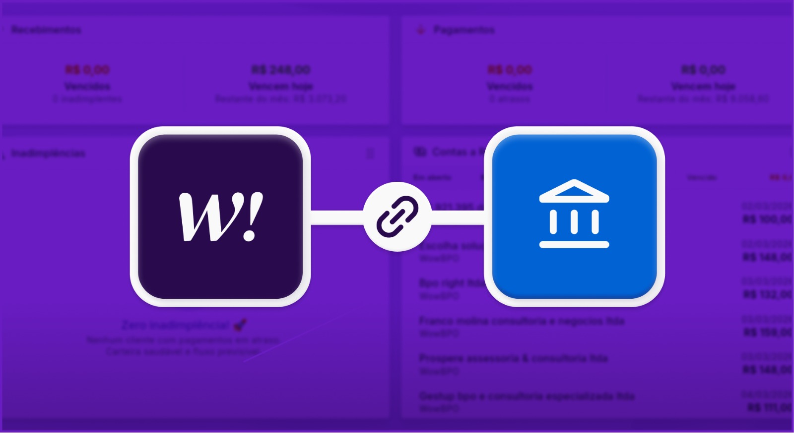 Chegou na Wow: a Integração Financeira que você pediu 🏦