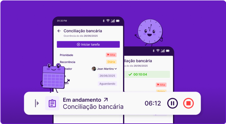 Tempo por tarefa já tá no ar✨